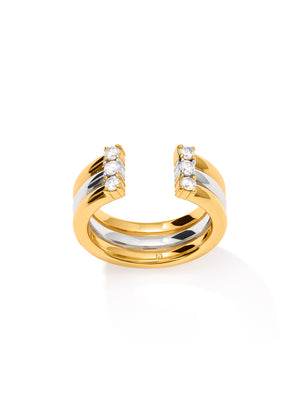TRIPLE - Ring • Color: 18K Yellow Gold