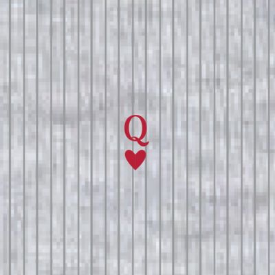 QUEEN OF HEARTS - Baby Tee • Ribbed Grey Melange