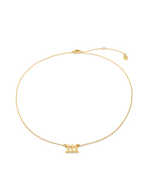 111 ANGEL NUMBER - Necklace • Color: 18K Yellow Gold