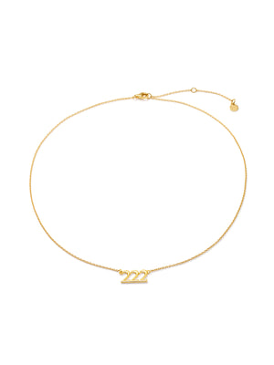 222 ANGEL NUMBER - Necklace • Color: 18K Yellow Gold